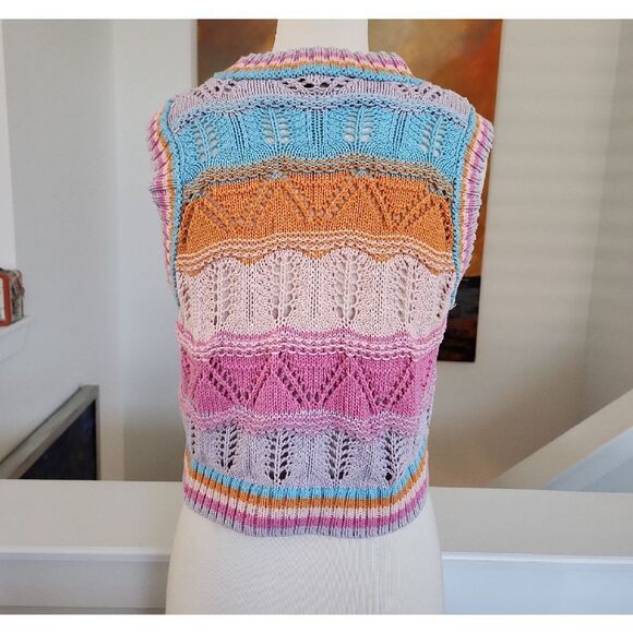 Zara Multicolor Knit Top SIZE S - Picture 3 of 4